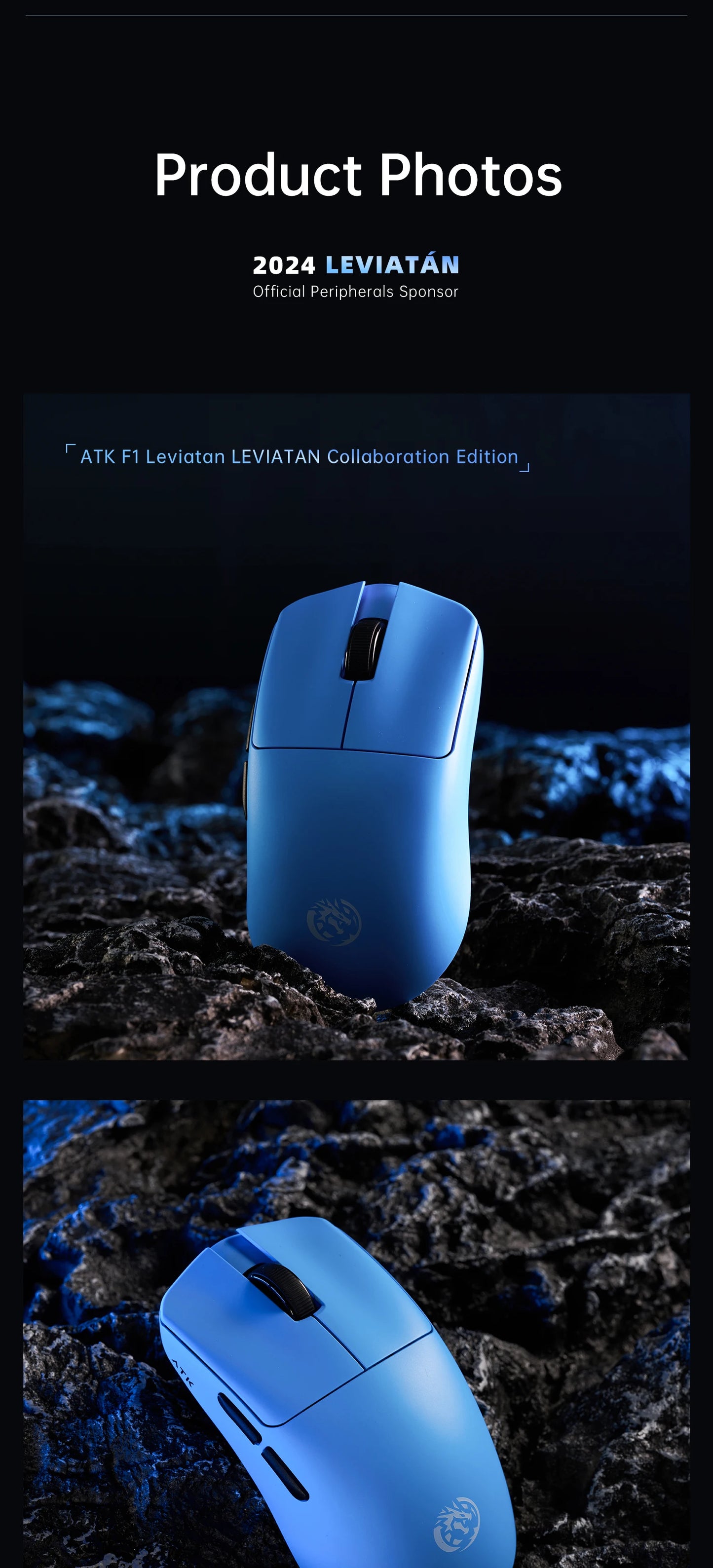 Ratón gaming inalámbrico ATK BlazingSky F1 Extreme PAW3950 Ultra Dual-Mode 8000Hz 35g ligero para e-sports FPS