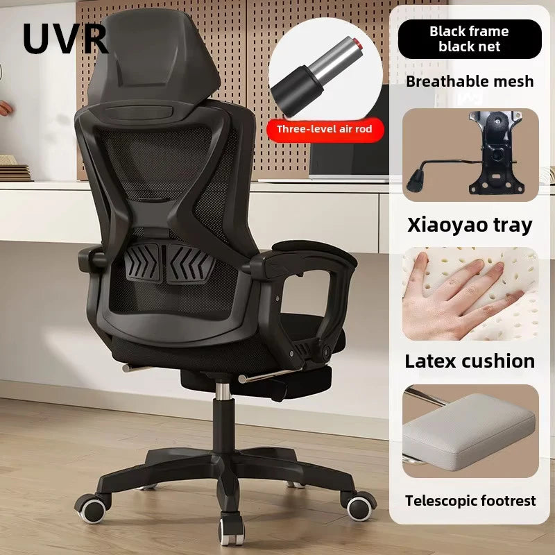 UVR Reclining Computer Chair Home Backrest Chair Office Worker Chair Comfortable Long Sitting Gaming Chair Conference Seating