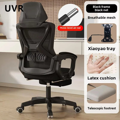 UVR Reclining Computer Chair Home Backrest Chair Office Worker Chair Comfortable Long Sitting Gaming Chair Conference Seating