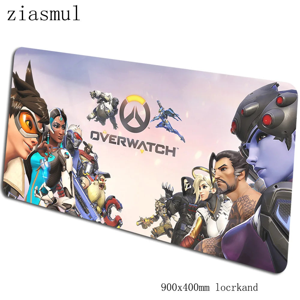 Overwatch-Mauspad 90x40cm, ästhetisches Gaming-Mauspad, wunderschönes personalisiertes Mauspad, Tastatur- und PC-Unterlage