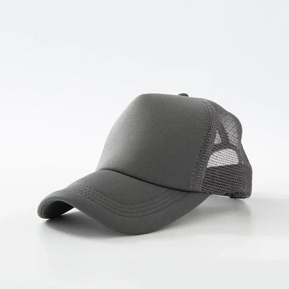Custom Hat with Logo Printing Polyester Mesh Trucker Hat Adjustable Dad DIY Logo Baseball Cap for Men Women