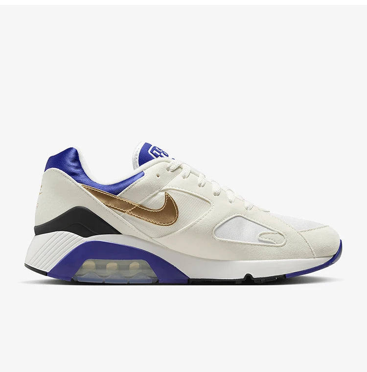 Nike Air Max 180 FJ9259-100 genuínos para homem, ténis de corrida duráveis e com bom suporte
