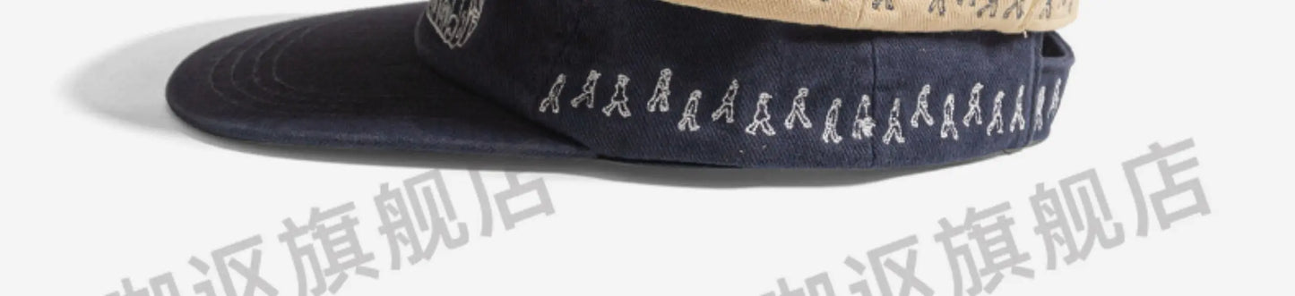 Heavy Embroidery Flat Brim Baseball Cap Niche Unisex Hip Hop Duckbill Cap Fashion Versatile