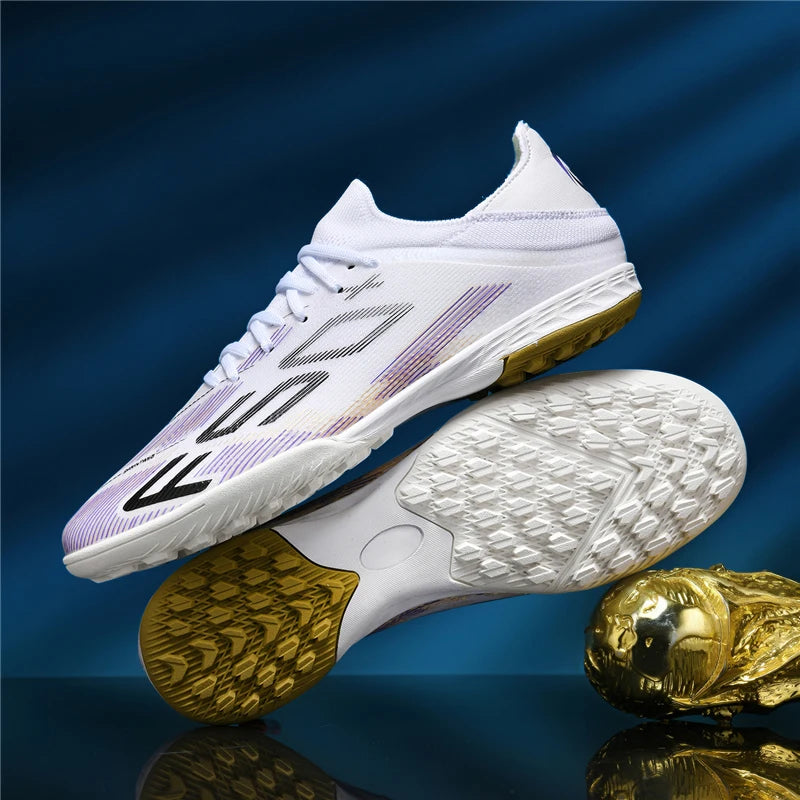 Nuove scarpe da calcio da uomo di alta qualità, tacchetti, scarpe da football, sneakers bestseller indoor per futsal, antiscivolo, da partita su erba, alte, outdoor