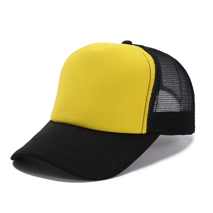 Customized Logo Mesh Baseball Caps Men Women 5 Panel Cheaper Trucker Hats Sports Team Snapback Caps Summer Sun Dad Hat Gorras