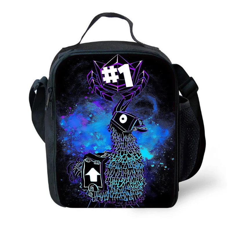 Classic Game Fortnite Child Insulated Large Capacity Bag for Boys & Girls Student Outdoor Picnic Reusable Thermal Cooler Lunch Box
