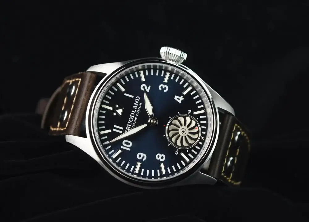 Hruodland 2025 Nuovo orologio meccanico da uomo Seagull ST3620 Retro Pilot 43MM BGW-9 luminoso, vetro zaffiro, turbina, Reloj Hombre