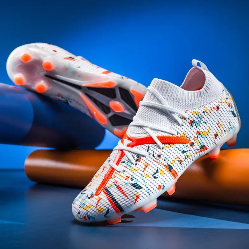 Chaussures de football à pointes longues pour hommes, chaussures de sport d'intérieur, chaussures de football professionnelles, chaussures souples respirantes unisexes, livraison directe