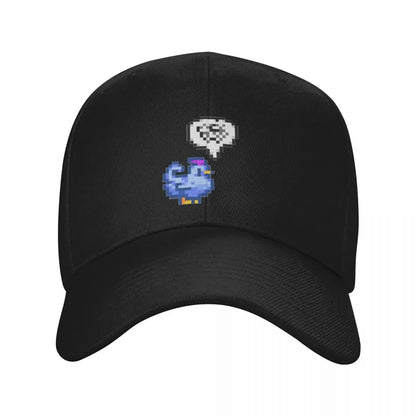 2026 Grumpy Blue Chicken Stardew Valley Baseball Cap Funny hats fishing caps man Luxury man cap Hats For Women Men's