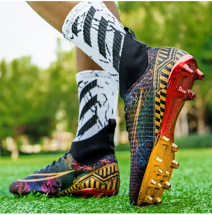 Chaussures de football pour enfants, crampons de football pour garçons et filles, chaussures de sport d'extérieur légères, durables et antidérapantes pour les jeunes