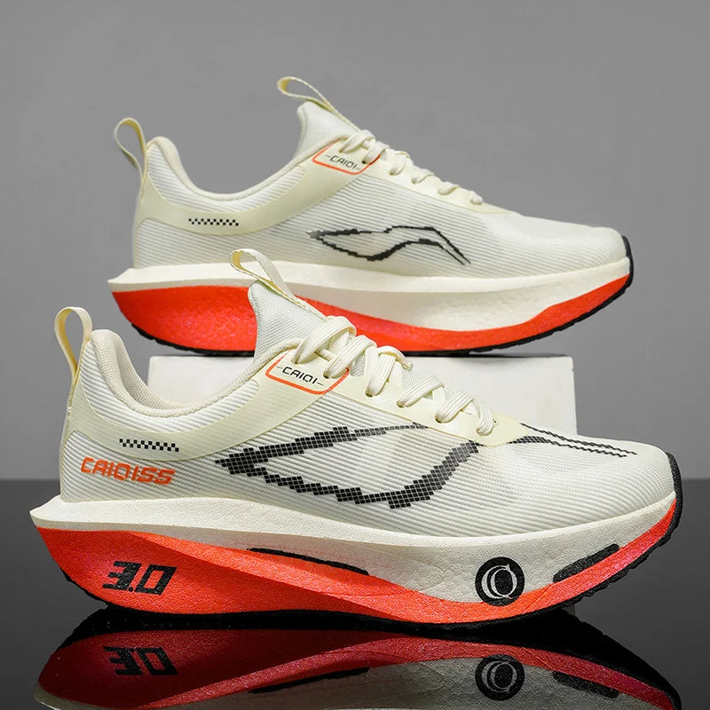 Scarpe da running con piastra in carbonio per maratona, uomo e donna, sportive, traspiranti, leggere, comode, da atletica e outdoor