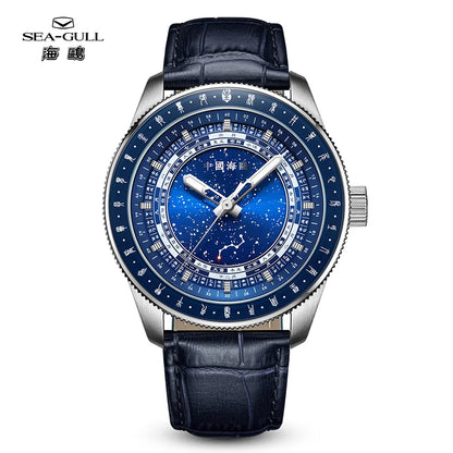 Seagull 24 Solar Terms Men Watch Star Calendar Luxury Watches Creative Big Dipper Automatic Mechanical Wristwatch Reloj New 1078