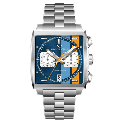 2024 Specht & Sohne New Classic Men's Quartz Watch Blue Color Stainless Steel Japan VK63 Movt Genuine Leather Montre Homme 39MM