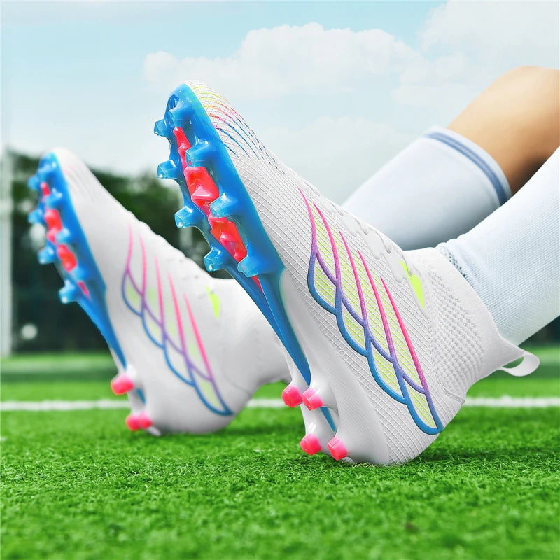 Superfly FG bottes de Football crampons de Football en plein air chaussures noires chaussures de Sport professionnelles souples bottes confortables respirantes grande taille