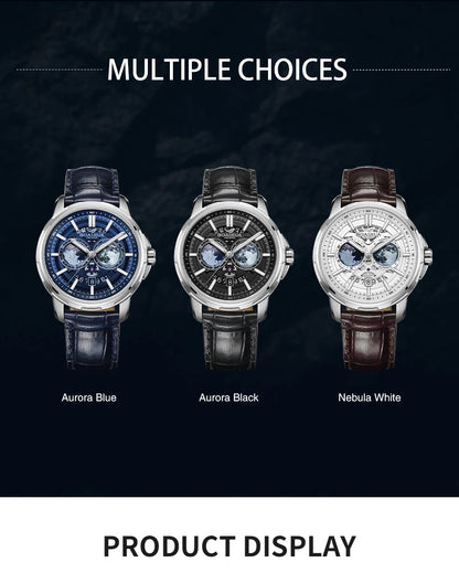 Reloj mecánico automático para hombre BORIAGE (BOAIJIUA), diseño original, resistente al agua, luminoso