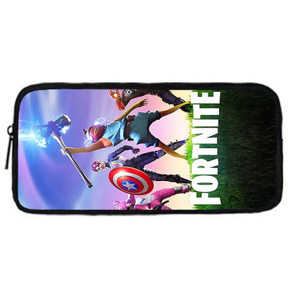 Børnerygsæk med populært spildesign, madtaske og penalhus, skoletaske med stor kapacitet til drenge og piger, perfekt gave F-FortniteS