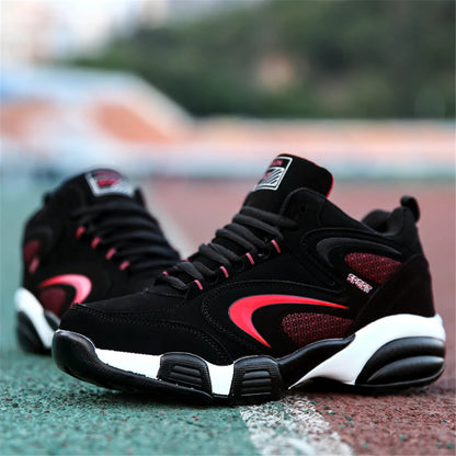 Sneakers da uomo taglie forti con color block di tendenza, comode, antiscivolo, con lacci, scarpe casual resistenti per attività outdoor maschili