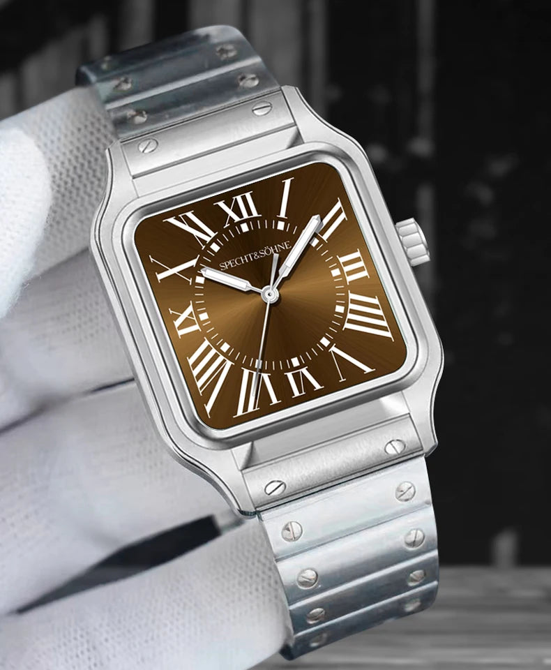 2025 New 34MM Specht & Söhne Quartz Watch Japan VH31 Movement Sapphire Blue Color Ultrathin Stainless Steel Men's Watch