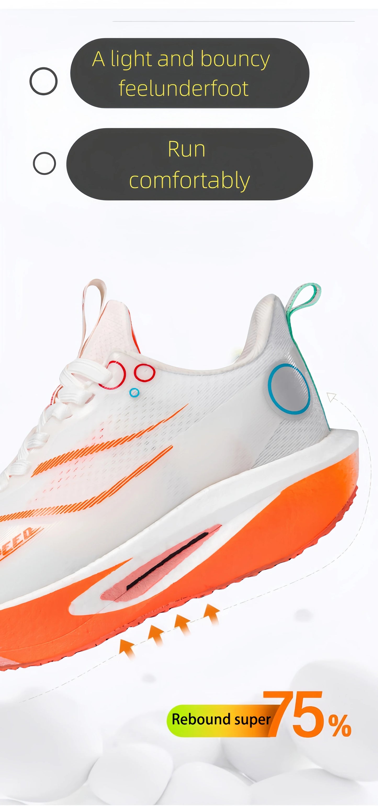 2025 Men's And Women's Carbon Board Running Shoes Professional Marathon, Lightweight Rebound Cushioning Breathable Sports Shoes