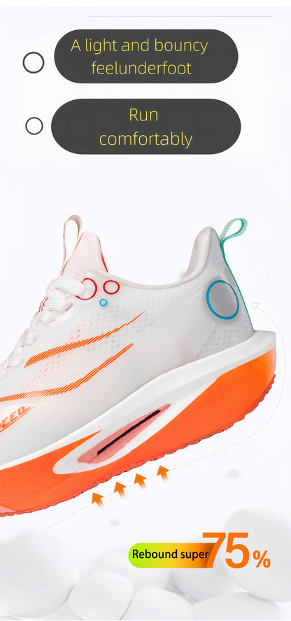 2025 Men's And Women's Carbon Board Running Shoes Professional Marathon, Lightweight Rebound Cushioning Breathable Sports Shoes
