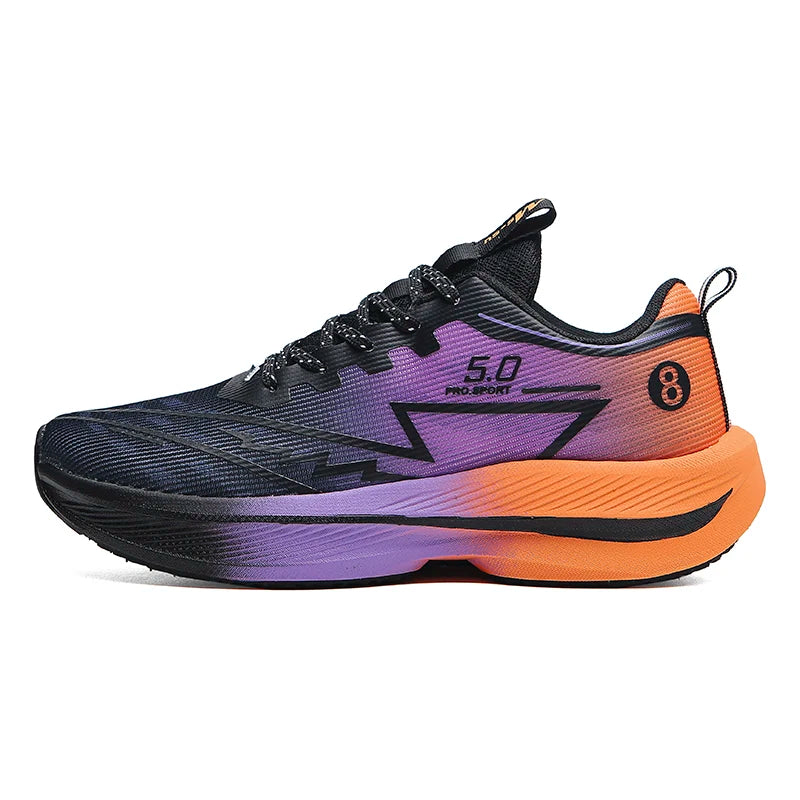 Brand Men's Carbon Plate Running Shoes Soft Cushion Shock Absorbing Sports Shoes Unisex Sneakers Light Anti-Slip Training Shoes