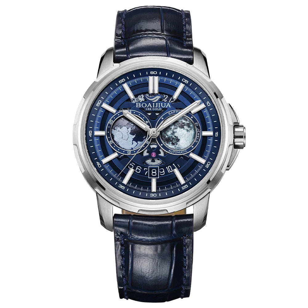 Reloj mecánico automático para hombre BORIAGE (BOAIJIUA), diseño original, resistente al agua, luminoso
