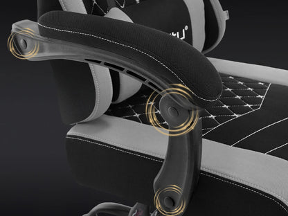 Sedia da ufficio girevole WOLTU con funzione massaggio, poltrona ergonomica con cuscino e poggiapiedi, sedia gaming regolabile in altezza