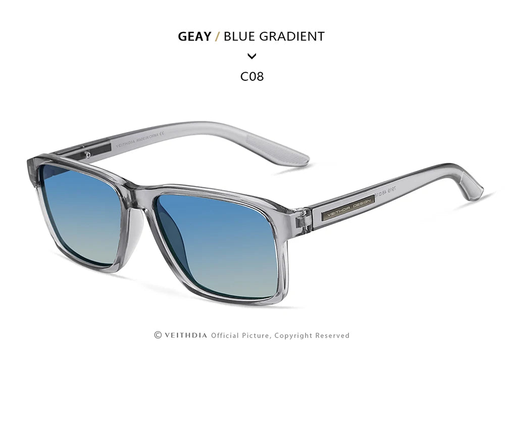 VEITHDIA Polarized UV400 Sunglasses Fashion Photochromic Gradient Mirror Lens Sports Driving Eyeglasses for Men And Women X7919
