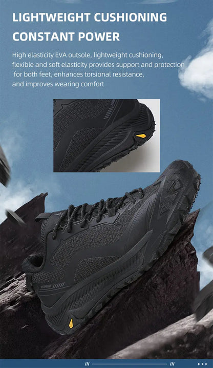 HUMTTO Trekking Shoes for Men Mountain Climbing Sneaker Outdoor Sports Shoe Breathable Walking Casual Sneakers Man Hiking Boots