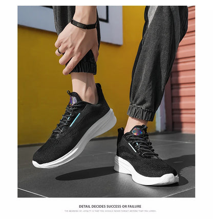 Leather Men's Sneakers Trendy Casual Italian Breathable Leisure Male Sneakers Non-Slip Footwear Men Vulcanized Shoes