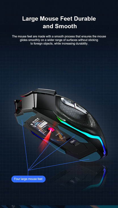 Ratón gaming AULA SC550 2.4G inalámbrico con macro, retroiluminación RGB, diseño ergonómico, ratón e-sports, accesorios para PC