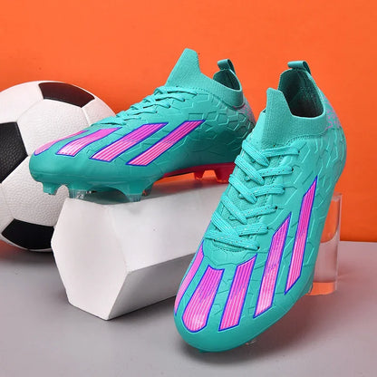 Professionelle Fußballschuhe für Herren, knöchelhoch, für Naturrasen, Unisex-Soccerschuhe mit langen FG-Stollen, Chuteira Society