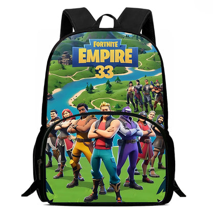 Klassisches FortniteS-Schulrucksack-Set für Kinder mit Lunchtasche und Federmäppchen, große Kapazität, für Jungen und Mädchen, ideales Geschenk