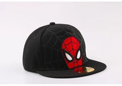 Cartoon Spider Embroidery Baseball Cap Flat Hip Hop Snapback Hat Adjustable Sun Hat for Casual Party Cosplay