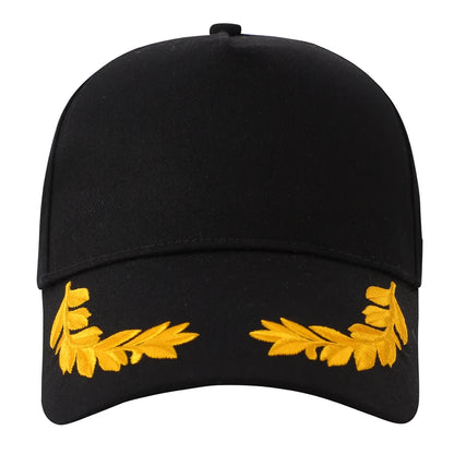 Customized logo printed men's baseball cap casual cap wheat ear men's solid color snap cap sports cap women's baseball cap