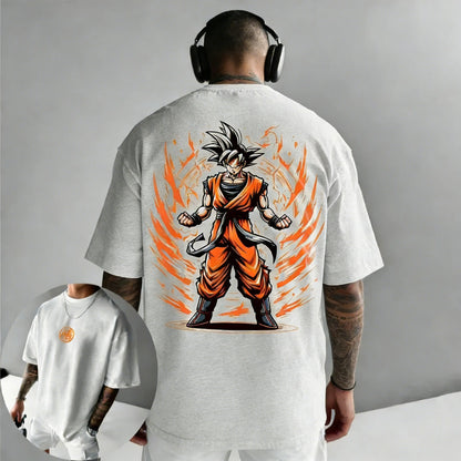 Dragon Ball Anime Goku Printed Cotton T-shirt 2026 Harajuku Men and Women Summer New Large Loose Casual Short Sleeve Top