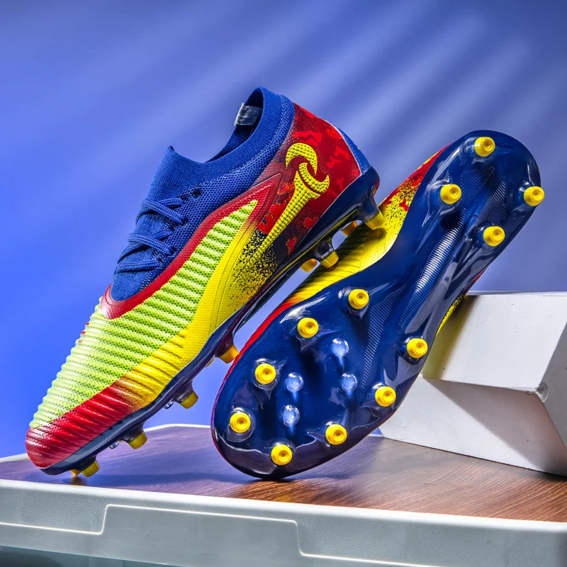 Nouveaux hommes bottes de Football adulte antidérapant Sport de plein air entraînement crampons chaussures de Football garçons longues pointes respirant Match confortable