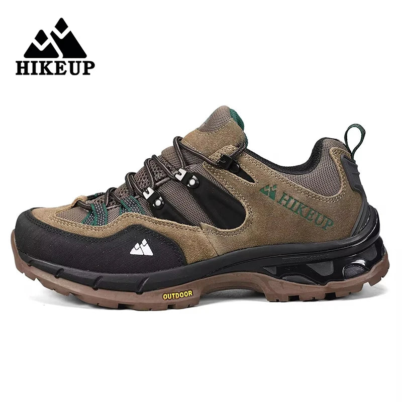 HIKEUP Non-Slip Wear-Resistant Outdoor Hiking Shoes, Breathable Splashproof Climbing Sneakers for Men, Trekking, Tourism, Mountain Shoes