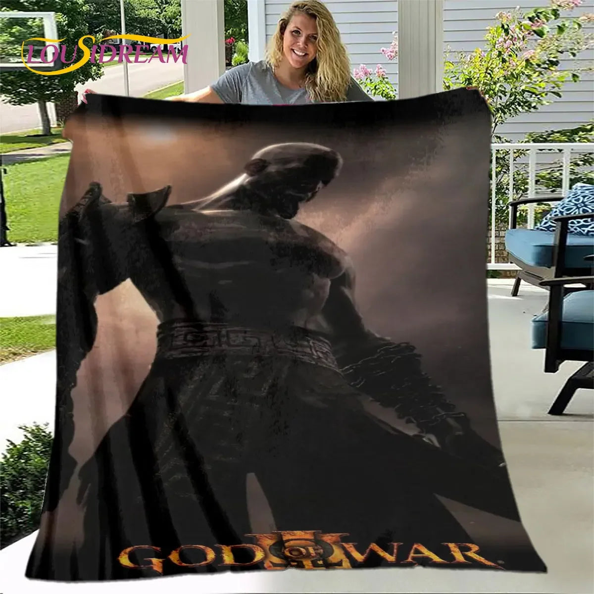 God of War Game Gamers Soft Plush Blanket,Flannel Blanket Throw Blanket for Living Room Bedroom Bed Sofa Picnic Cover Bettdecke