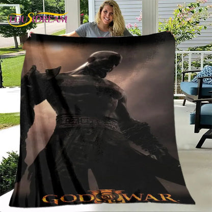 God of War Game Gamers Soft Plush Blanket,Flannel Blanket Throw Blanket for Living Room Bedroom Bed Sofa Picnic Cover Bettdecke