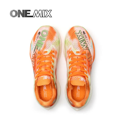 ONEMIX Sapatilhas de Corrida de Maratona em Nylon Carbon Board, Alívio de Impacto, Suporte Estável Profissional, Ressalto Ultraligeiro