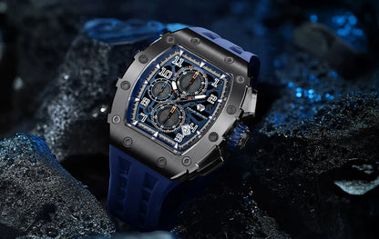 Reloj TSAR BOMBA New TB8204 para hombre, cronógrafo de cuarzo japonés, resistente al agua 50M, reloj de pulsera deportivo de moda, reloj masculino de lujo, regalo para hombre