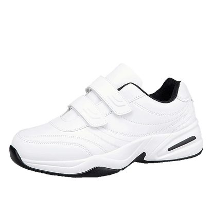 Férfi állítható tépőzáras bőr cipő, alkalmi sportcipő, fehér cipő, Masculino Zapatillas Deportivas Tenis