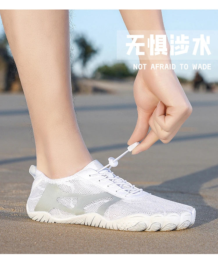 Unisex Wide Toe Barefoot Water Shoes Quick Dry Breathable Soft Sole Beach Aqua Shoes Lightweight Swimming Water Sports Sneakers