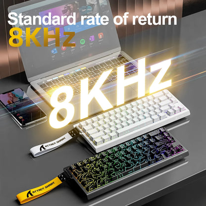 X68HE ATTACK SHARK Magnetic Gaming Keyboard Mechanical Wired for Pro Gaming 0.01mm Rapid Trigger 8000Hz SOCD/Rs 0.125ms 128K Rate