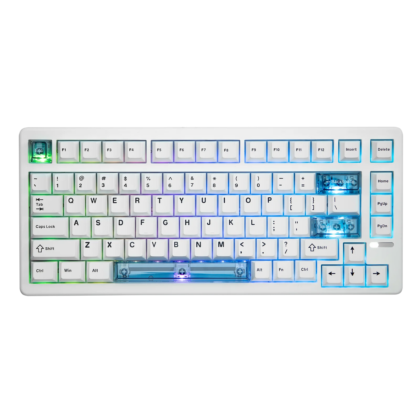 Tastiera meccanica magnetica EPOMAKER HE80 75% layout US QWERTY hot-swap Creamy Gasket cablata con effetto Hall, DKS SOCD per PC/Mac