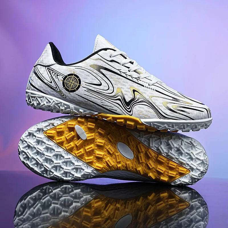 Chaussures de football pour hommes, chaussures de terrain professionnelles, crampons FG/TF pour entraînement sur gazon, chaussures de futsal, baskets de football antidérapantes, chaussures à crampons pour cheville, pointur