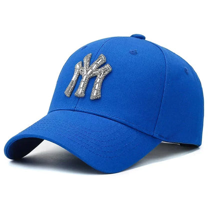 MY Rhinestone Hat Female Spring and Fall Street Casual Outdoor Duck Tongue Cap Fashion Versatile Baseball Cap Sunshade