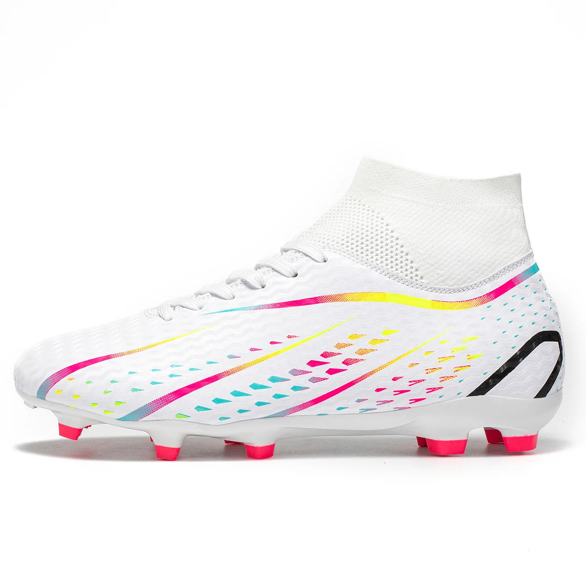 Chaussures de football pour adultes, adaptées à de multiples terrains, avec crampons AG FG, tissu en PU respirant, semelles antidérapantes en TPU, idéales pour l'entraînement et les petits tournois sur gazon.