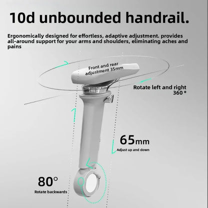 Sedia ergonomica minimalista portatile con braccioli 10D, sedia per computer, sedia da ufficio, sedia da studio e sedia gaming, resistente e durevole Gravity